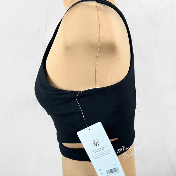 Athleta [NWT Small] Conscious Crop Black Cut-Out Sports Bra - Picture 8 of 11
